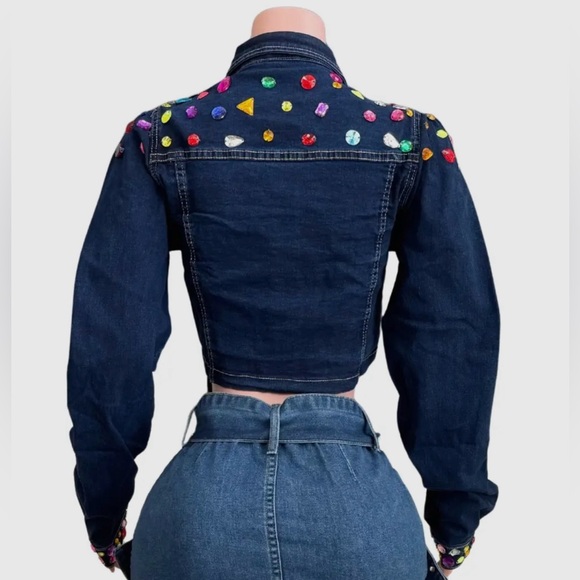 Embellished Baddie Denim Jacket - Picture 3 of 3